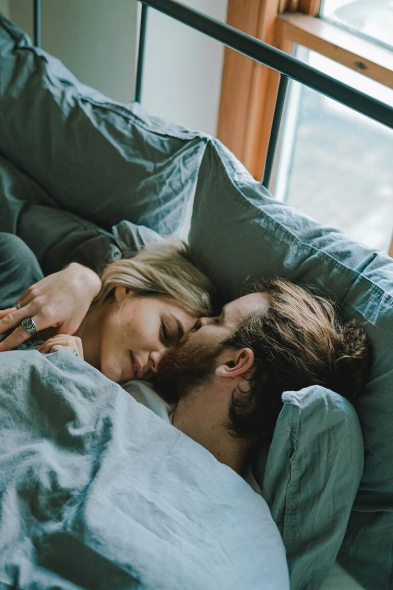 Couple enjoying a quiet morning